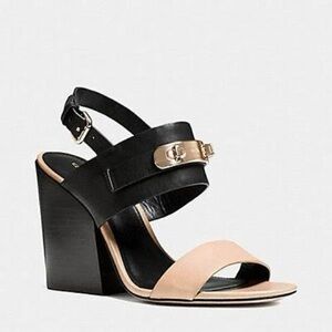 Coach dennis nude black semi matte calf